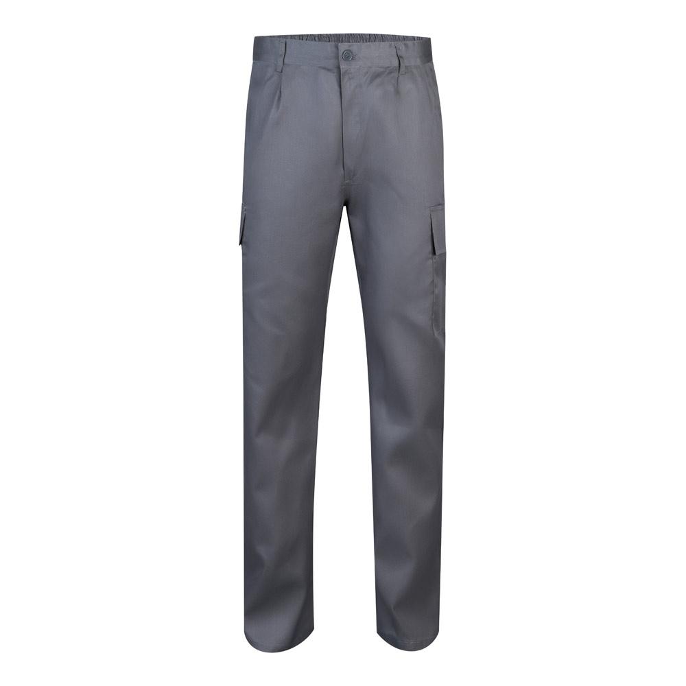 VL AINE. Pantaloni din twill cu buzunare multiple (190g/m²), din bumbac (20%) și poliester (80%) Gri
