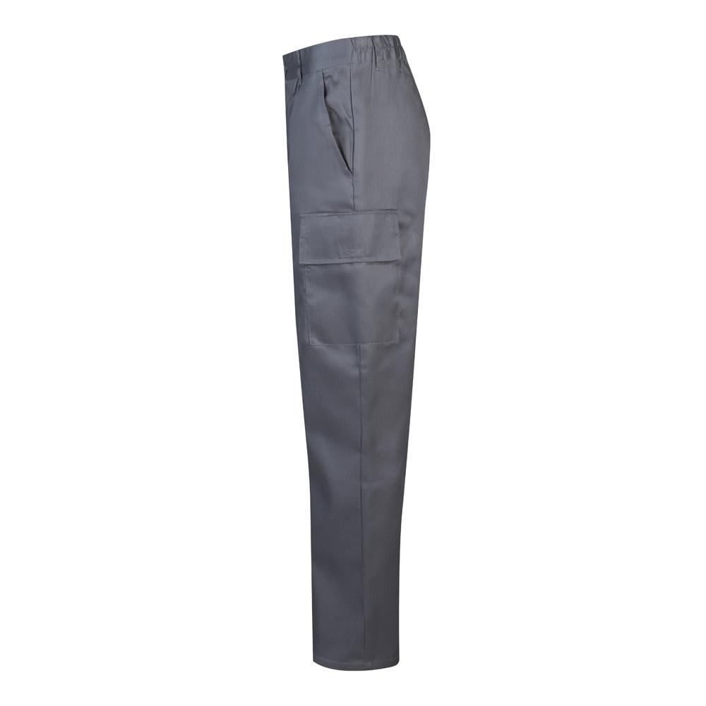 VL AINE. Pantaloni din twill cu buzunare multiple (190g/m²), din bumbac (20%) și poliester (80%) Gri 46