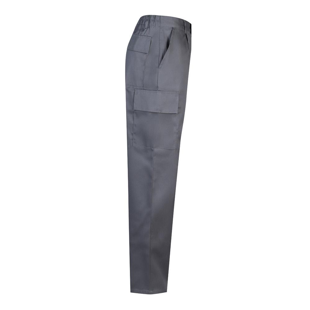 VL AINE. Pantaloni din twill cu buzunare multiple (190g/m²), din bumbac (20%) și poliester (80%) Gri 46