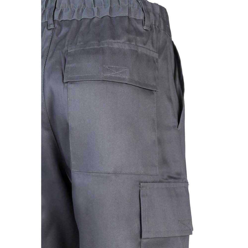 VL AINE. Pantaloni din twill cu buzunare multiple (190g/m²), din bumbac (20%) și poliester (80%) Gri 46