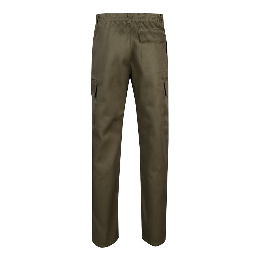 VL AINE. Pantaloni din twill cu buzunare multiple (190g/m²), din bumbac (20%) și poliester (80%) Verde armată 56