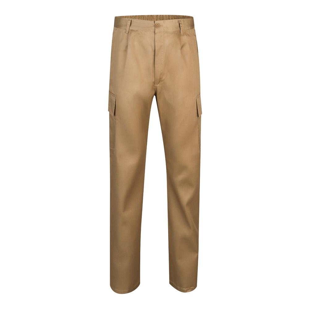 VL AINE. Pantaloni din twill cu buzunare multiple (190g/m²), din bumbac (20%) și poliester (80%) Natural 52