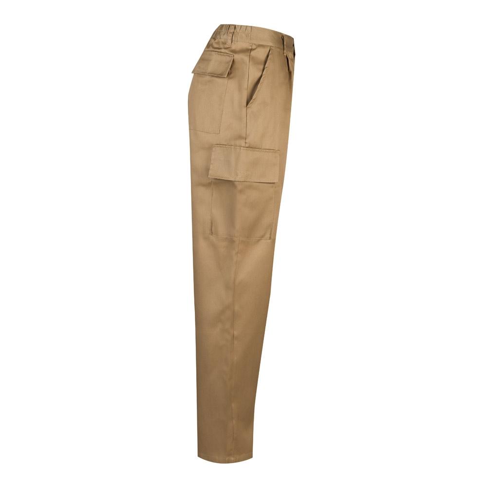 VL AINE. Pantaloni din twill cu buzunare multiple (190g/m²), din bumbac (20%) și poliester (80%) Natural 36