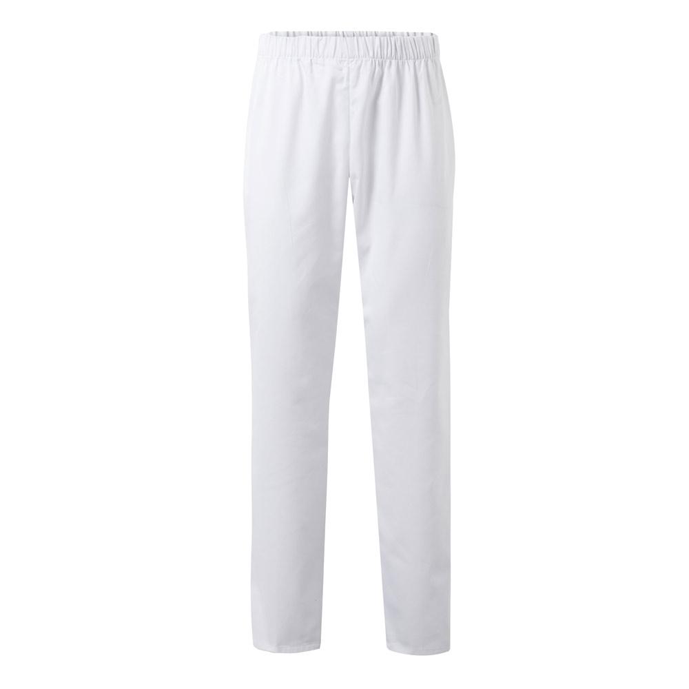 VL TYCHE. Pantaloni din twill (190g/m²), din bumbac (35%) și poliester (65%) Alb