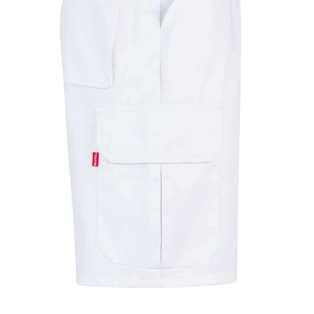 VL CHIONE. Bermude din twill cu buzunare multiple (200 g/m²), din bumbac (35%) și poliester (65%) Alb 36
