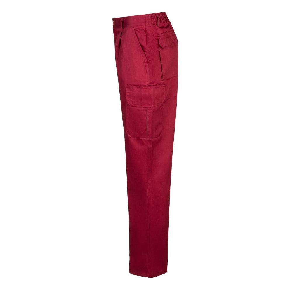 VL MABON. Pantaloni din twill cu mai multe buzunare (200g/m²), din bumbac (35%) și poliester (65%) Burgundia 48