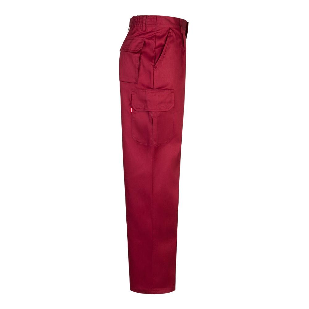 VL MABON. Pantaloni din twill cu mai multe buzunare (200g/m²), din bumbac (35%) și poliester (65%) Burgundia 48