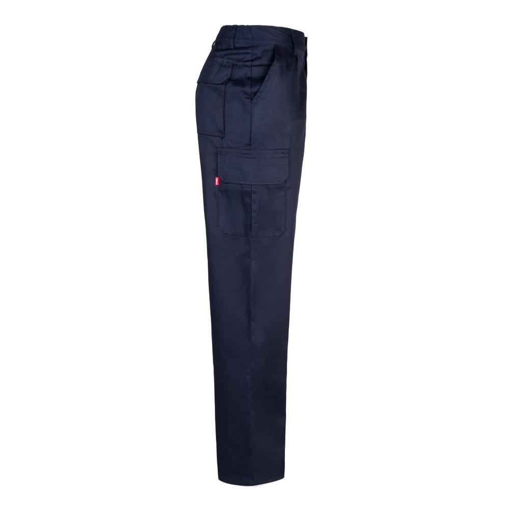 VL MABON. Pantaloni din twill cu mai multe buzunare (200g/m²), din bumbac (35%) și poliester (65%) Albastru marin 64