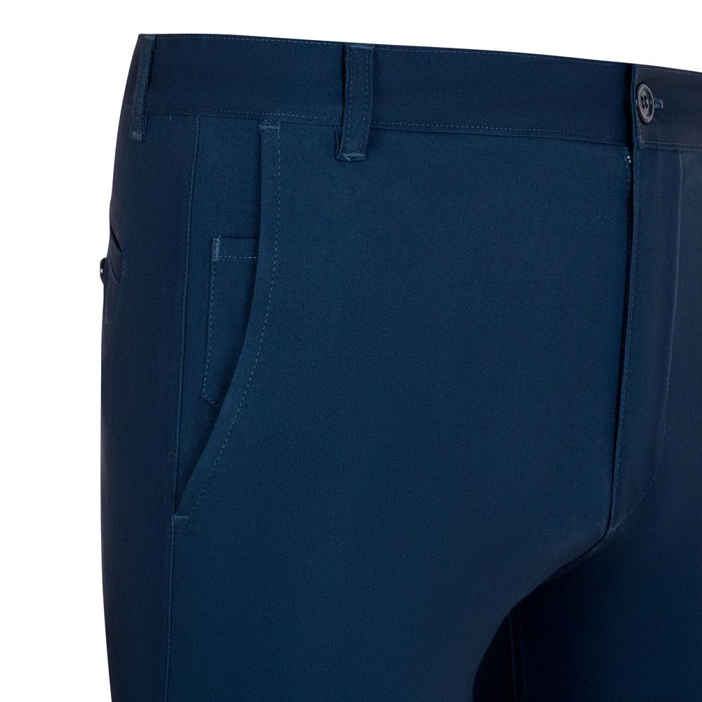 VL VISHNU. Pantaloni chino stretch unisex (260g/m²), din bumbac (98%) și elastan (2%) Albastru marin 44