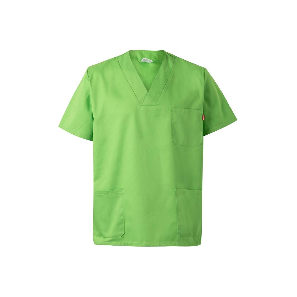 VL ILLAPA. Tunică din twill (190g/m²) cu mâneci scurte, din poliester (65%) și bumbac (35%) Verde lime 4XL