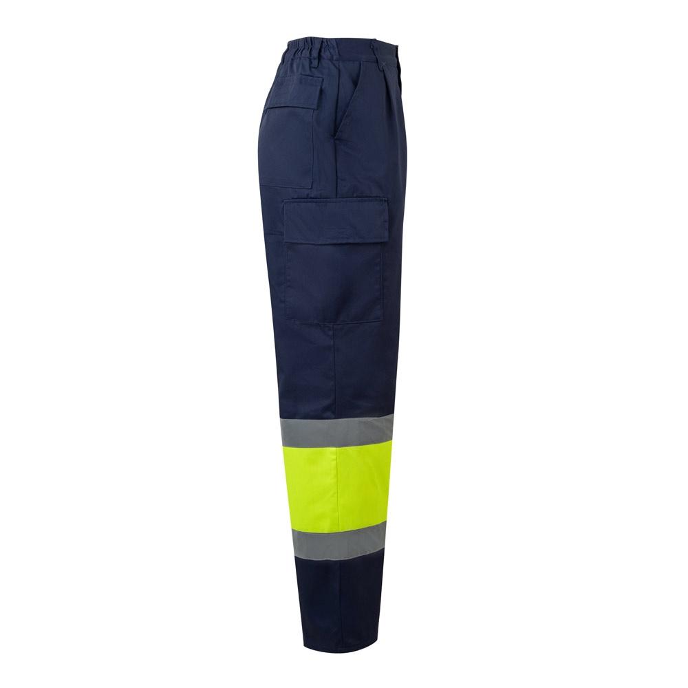 VL ARTEMIS. Pantaloni în două tonuri, din twill (190g/m²), bumbac (20%) și poliester (80%) Albastru Galben XL