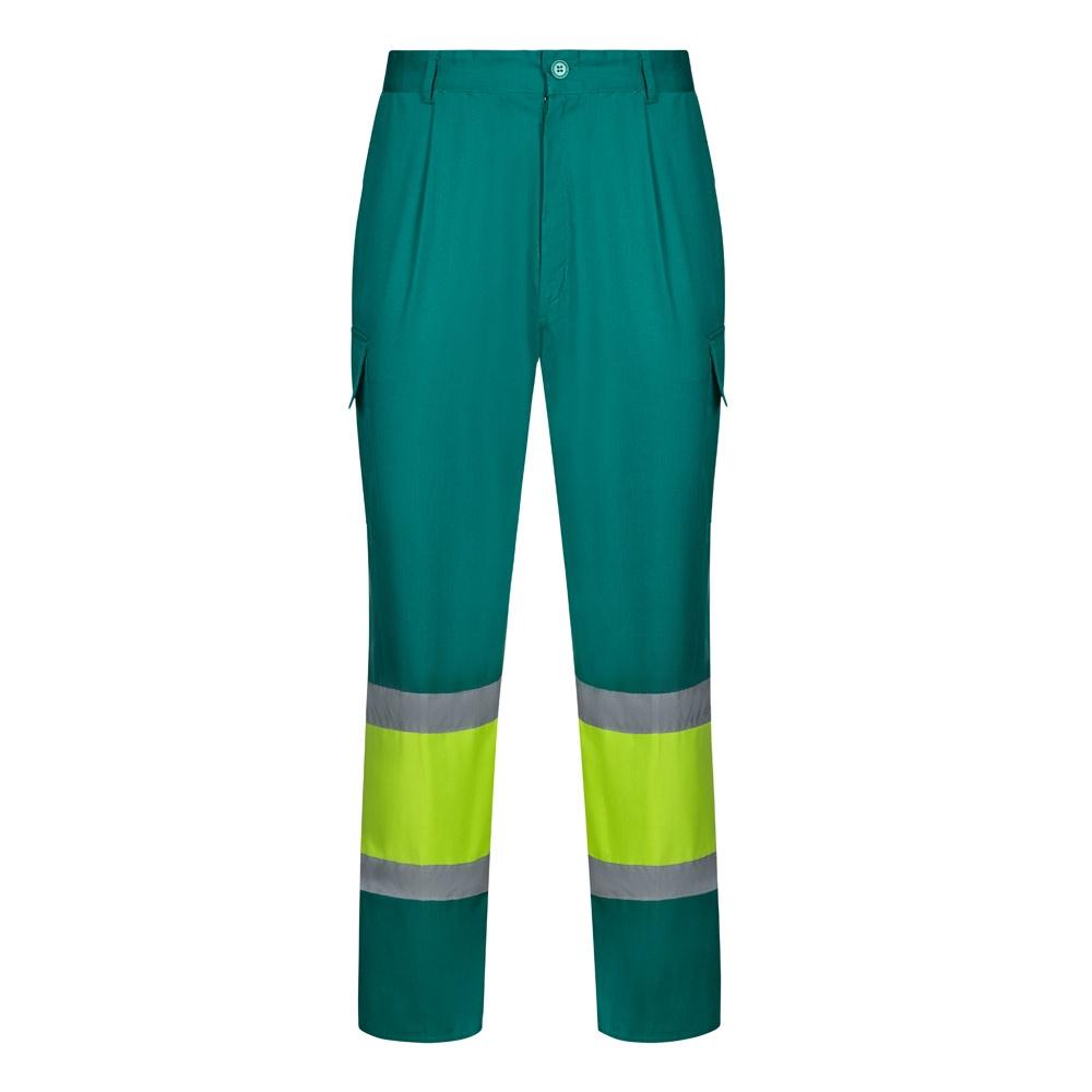 VL ARTEMIS. Pantaloni în două tonuri, din twill (190g/m²), bumbac (20%) și poliester (80%) Verde Galben