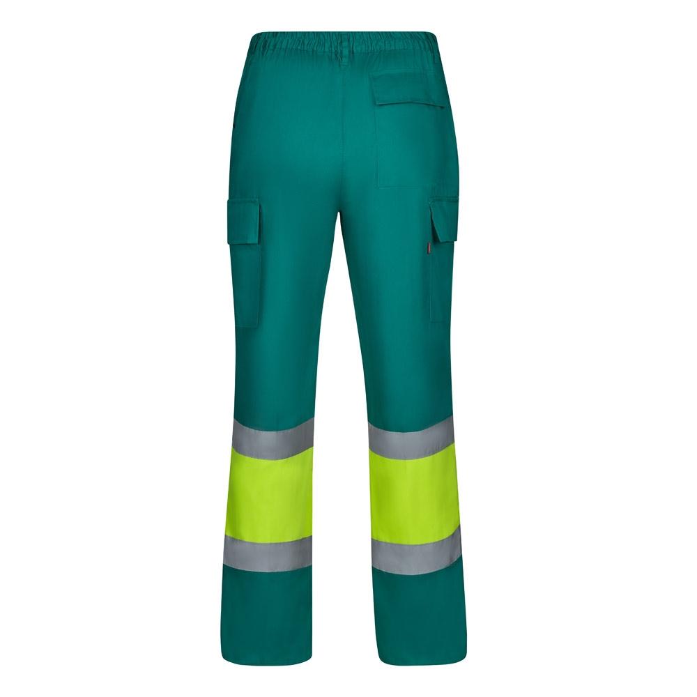 VL ARTEMIS. Pantaloni în două tonuri, din twill (190g/m²), bumbac (20%) și poliester (80%) Verde Galben XL