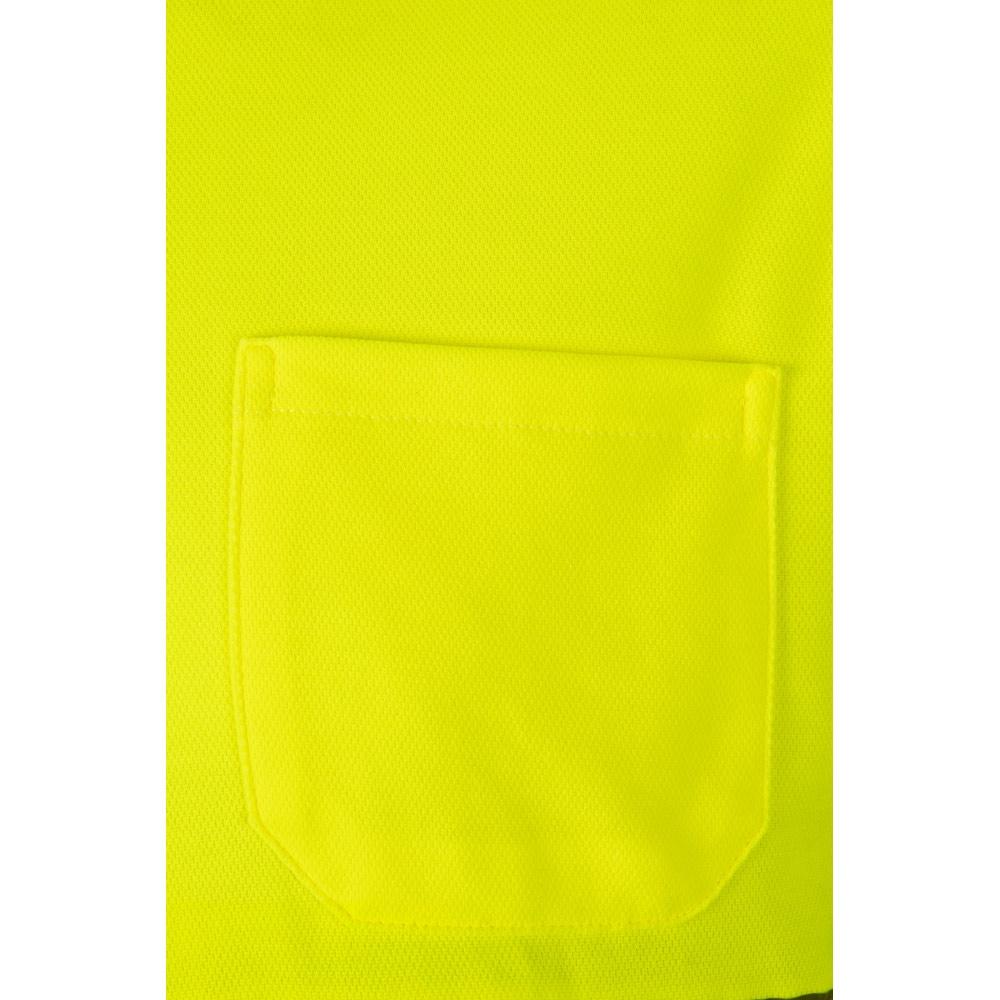 VL PLUTO. Tricou polo piqué bicolor (150g/m²) cu mâneci lungi, din bumbac (55%) și poliester (45%) Gri Galben L