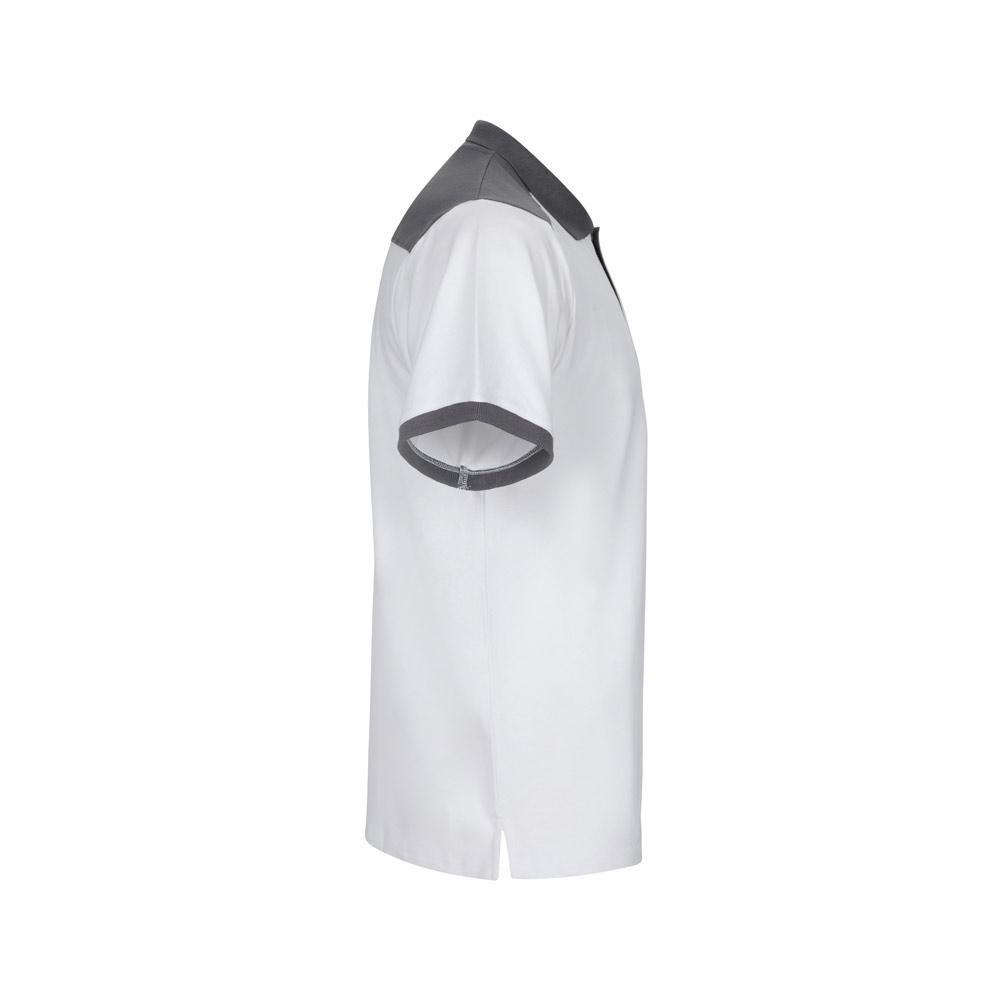 VL VELES. Tricou polo piqué stretch bicolor (200 g/m²), cu mâneci scurte, din poliester (96%) și elastan (4%) Alb XXL