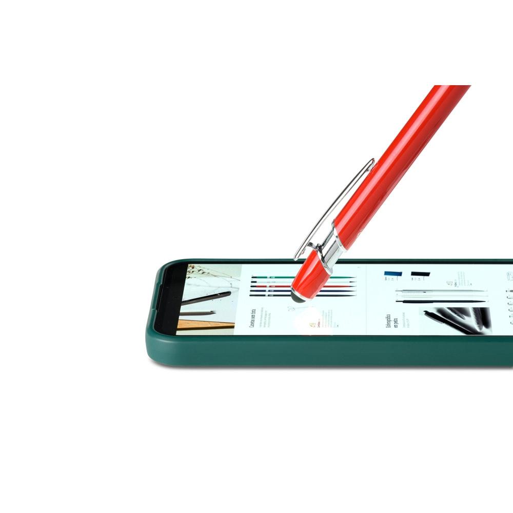 NEIL. Pix cu corp din aluminiu reciclat (100% rAL) și vârf tactil Roșu