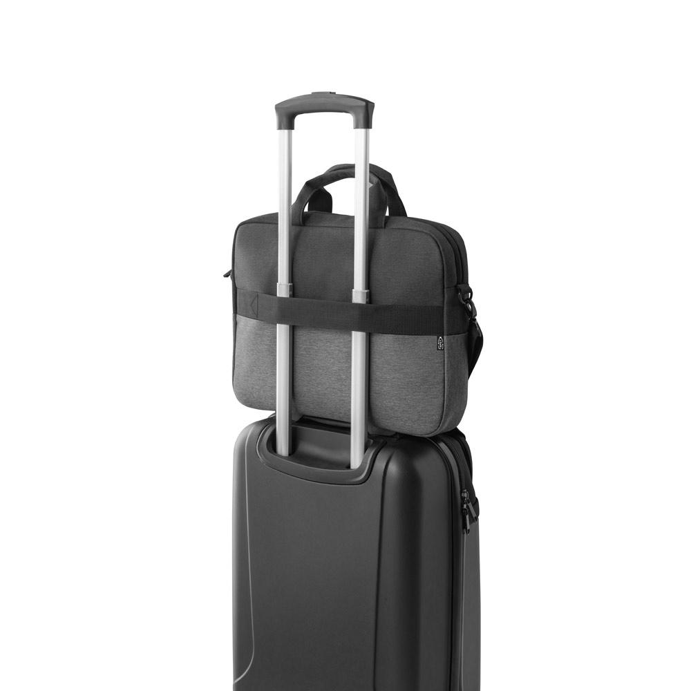 GENOA. Geantă pentru laptop căptușită în 600D poliester reciclat de înaltă densitate 15” Gri