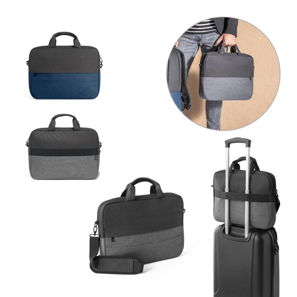 GENOA. Geantă pentru laptop căptușită în 600D poliester reciclat de înaltă densitate 15” Albastru