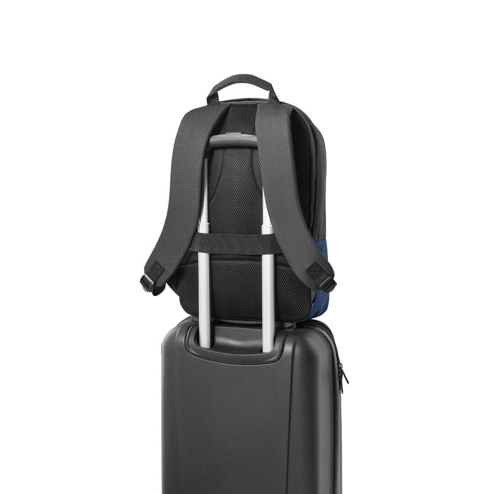 GENOA BPACK. Rucsac anti-furt din poliester reciclat de înaltă densitate 600D Albastru