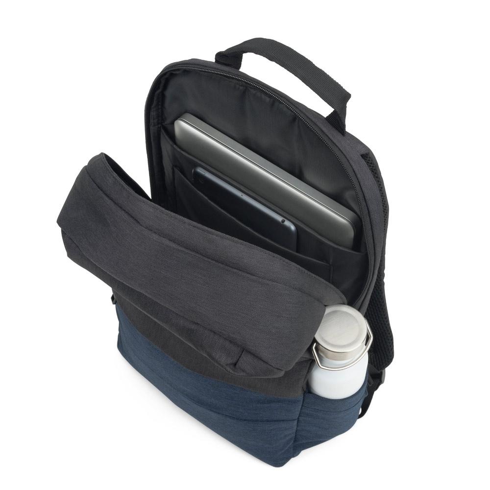 GENOA BPACK. Rucsac anti-furt din poliester reciclat de înaltă densitate 600D Albastru