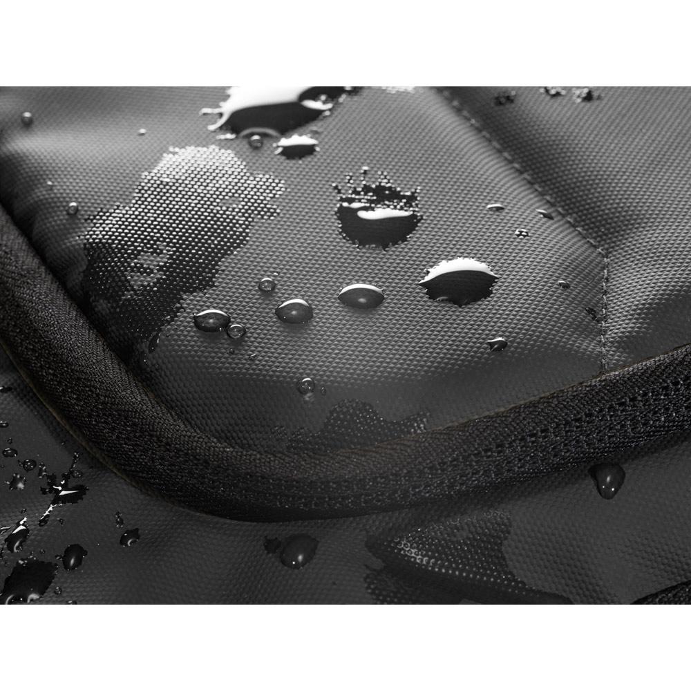 TOULON. Rucsac pentru laptop fabricat din poliester reciclat 600D de înaltă densitate, cu finisaj rezistent la apă și căptușeală 16 Negru