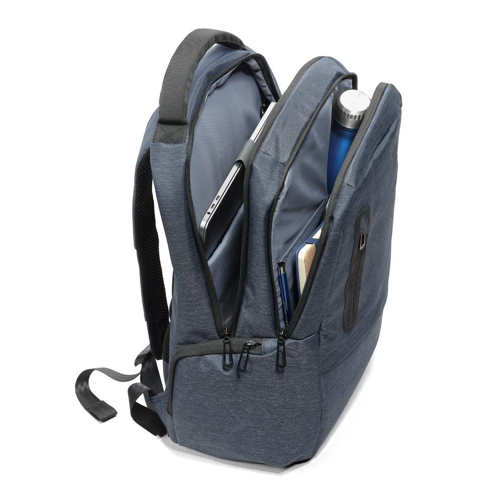 RE-BOSTON. Rucsac pentru laptop rezistent la apă din nailon reciclat 2Tone cu compartiment din poliester reciclat 210D Albastru