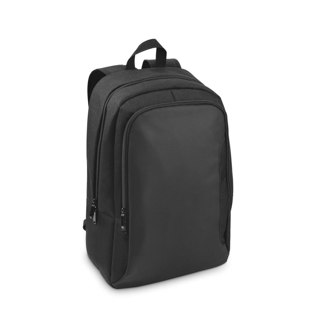 DRAMMEN. Rucsac pentru laptop din poliester reciclat 600D de înaltă densitate Negru