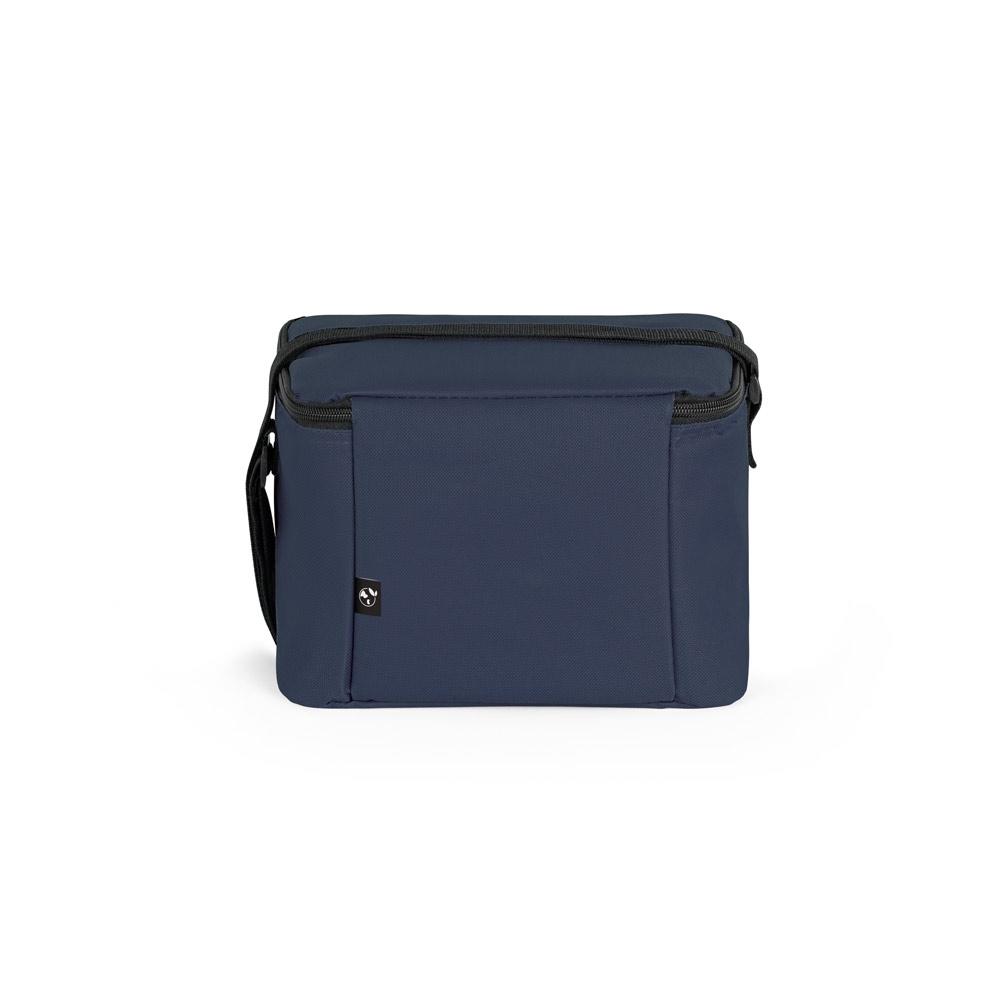 CANCUN. Geantă termică din poliester reciclat 600D cu curea reglabilă Albastru