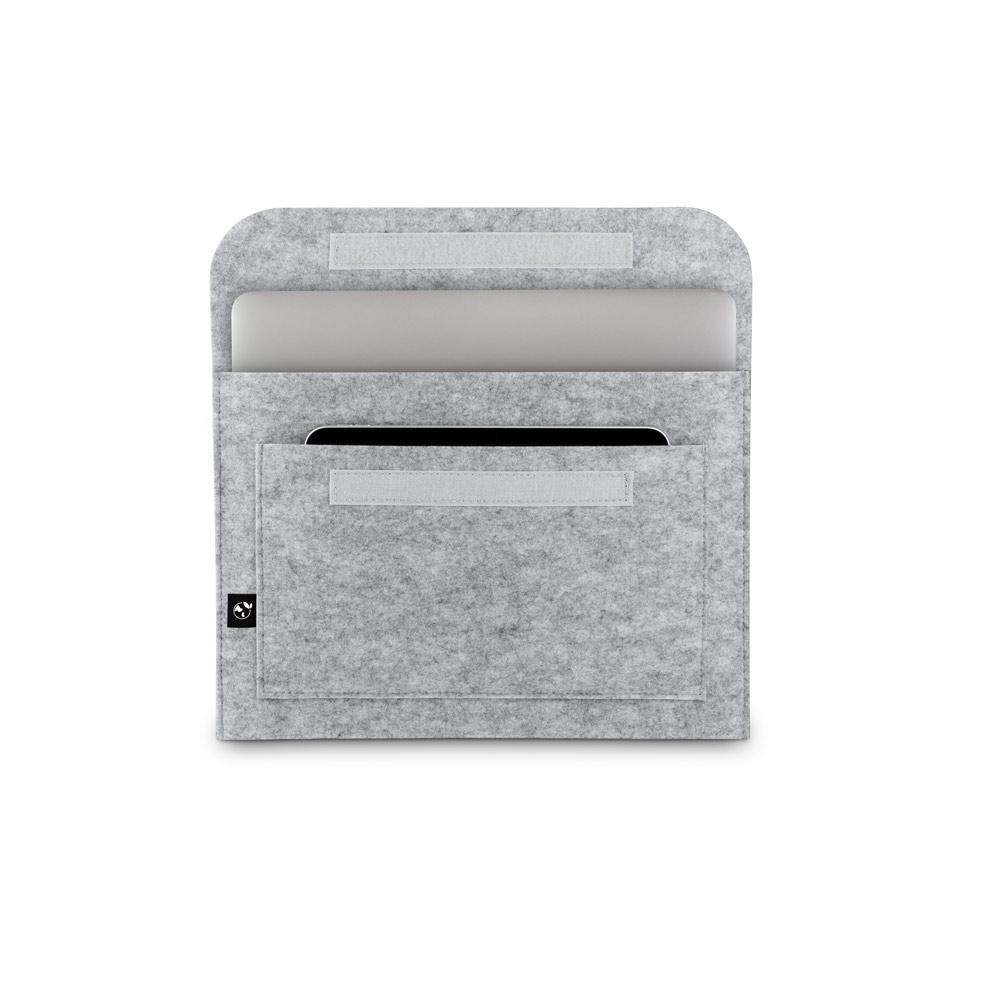 FELPY SLEEVE. Geantă pentru laptop din pâslă reciclată (100% rPET) Gri deschis