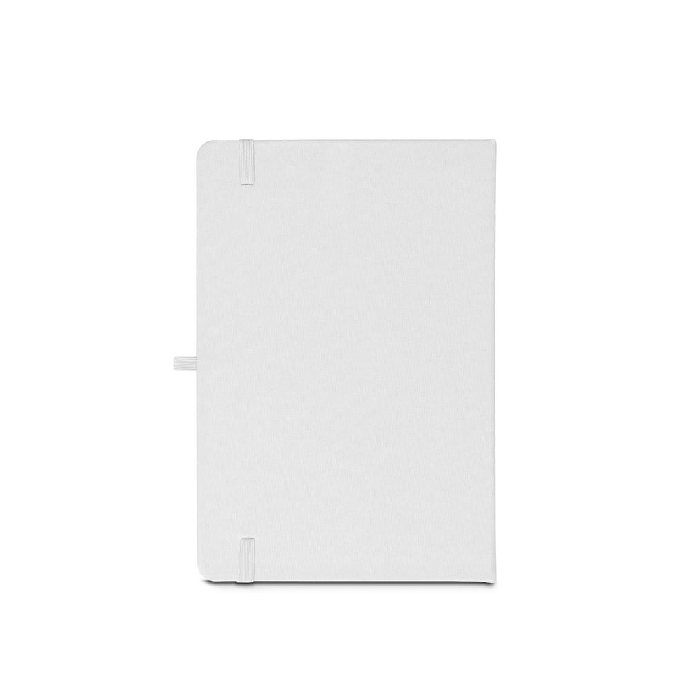 ANNE. Blocnotes A5 din poliester reciclat (100% rPET) cu pagini liniate Alb