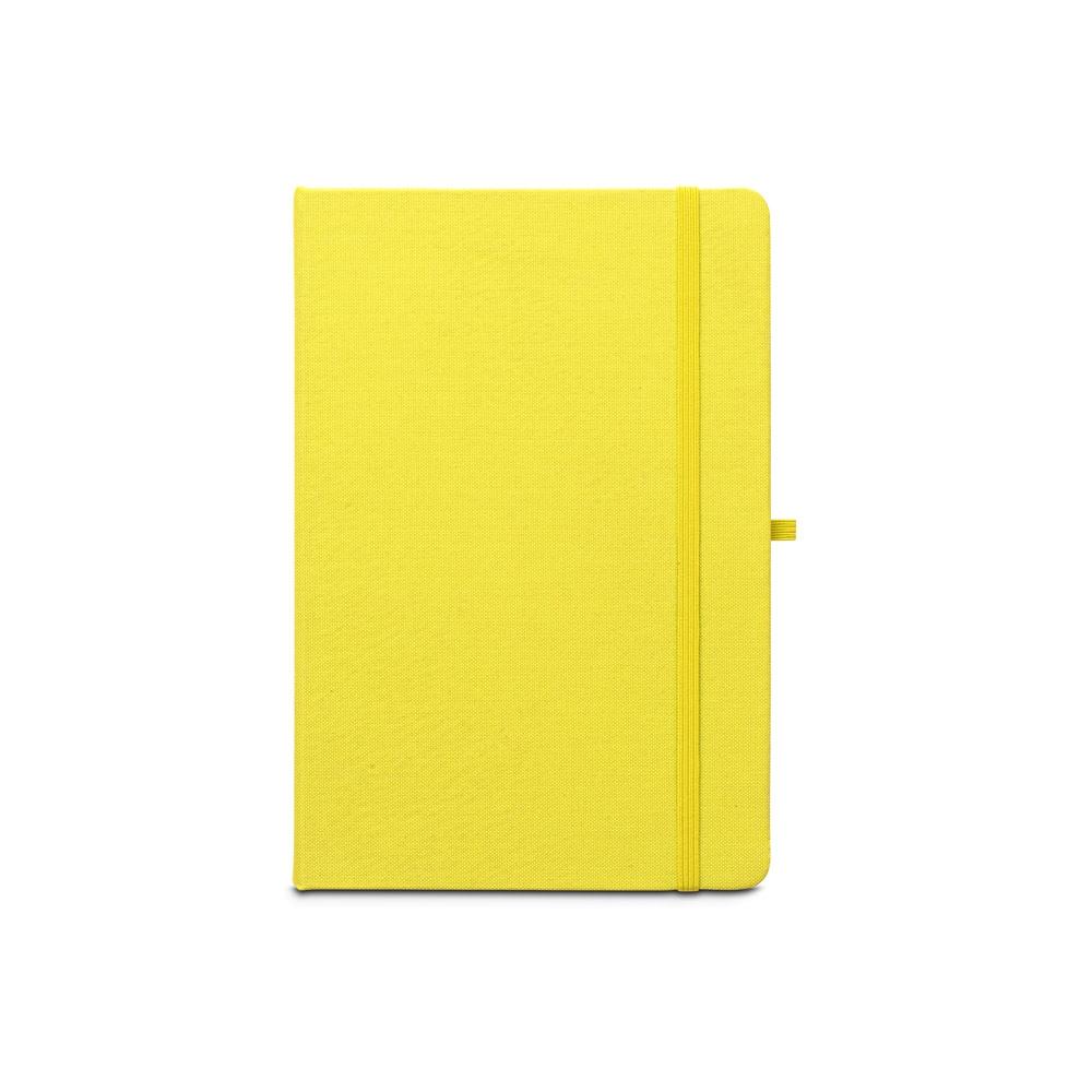 ANNE. Blocnotes A5 din poliester reciclat (100% rPET) cu pagini liniate Galben
