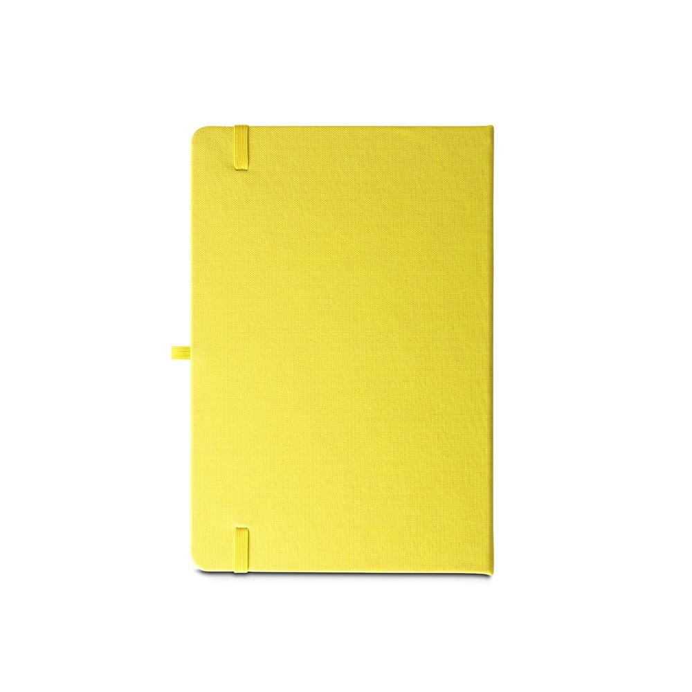 ANNE. Blocnotes A5 din poliester reciclat (100% rPET) cu pagini liniate Galben