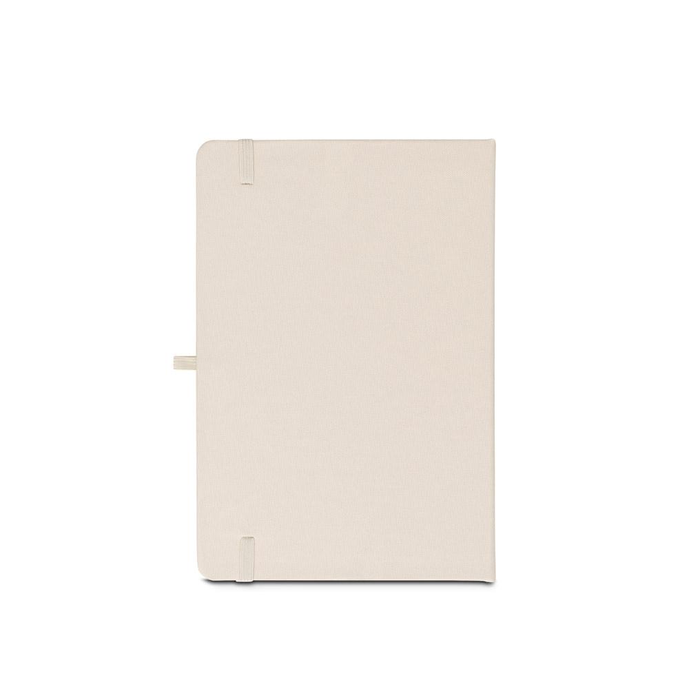 ANNE. Blocnotes A5 din poliester reciclat (100% rPET) cu pagini liniate Alb pastelat