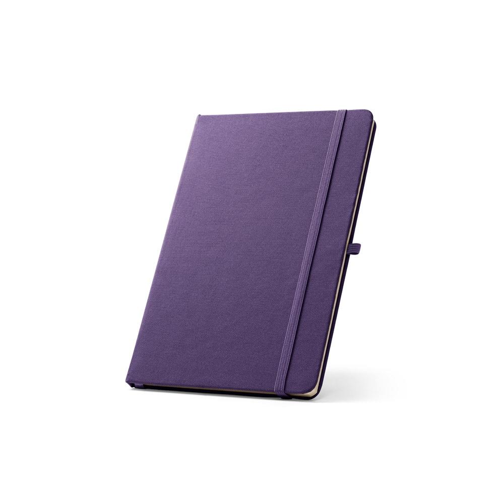 ANNE. Blocnotes A5 din poliester reciclat (100% rPET) cu pagini liniate Violet