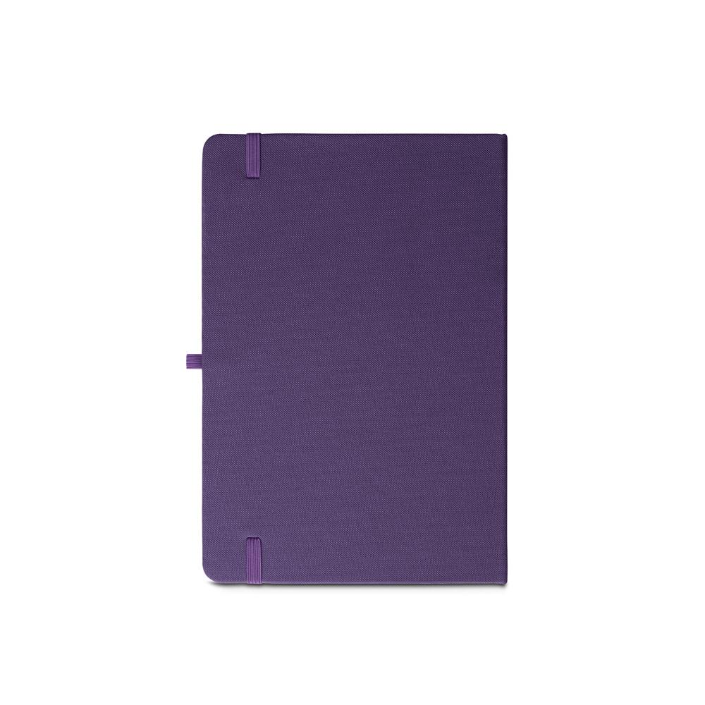 ANNE. Blocnotes A5 din poliester reciclat (100% rPET) cu pagini liniate Violet