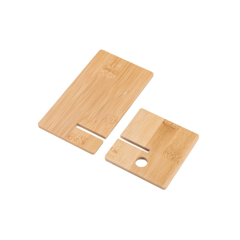 GALEN. Suport de telefon mobil din bambus, detașabil în două părți Natural