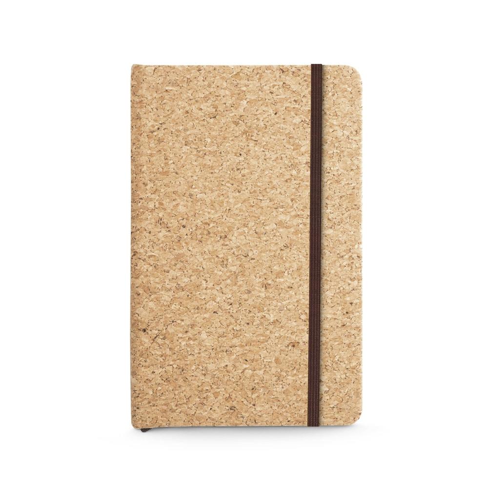 HAWKINS. Caiet de buzunar din plută cu pagini simple, din material certificat FSC™ și alte materiale controlate Natural