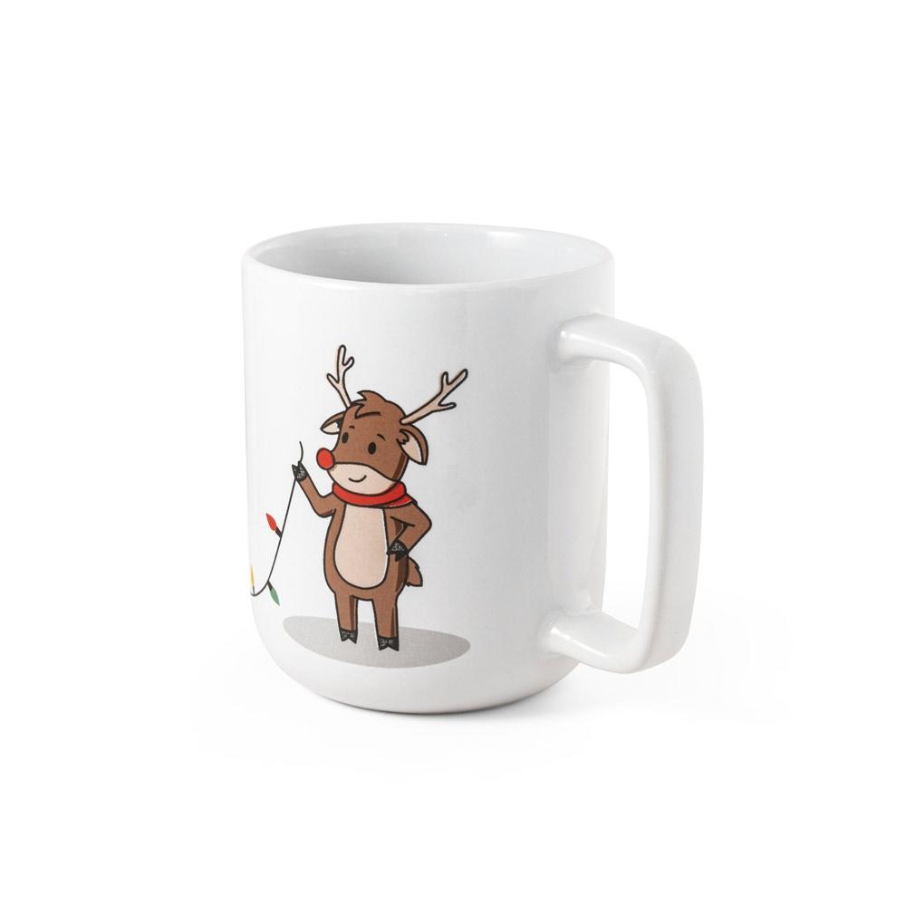 REINDEER. Cană cu design de Crăciun 330 ml Alb