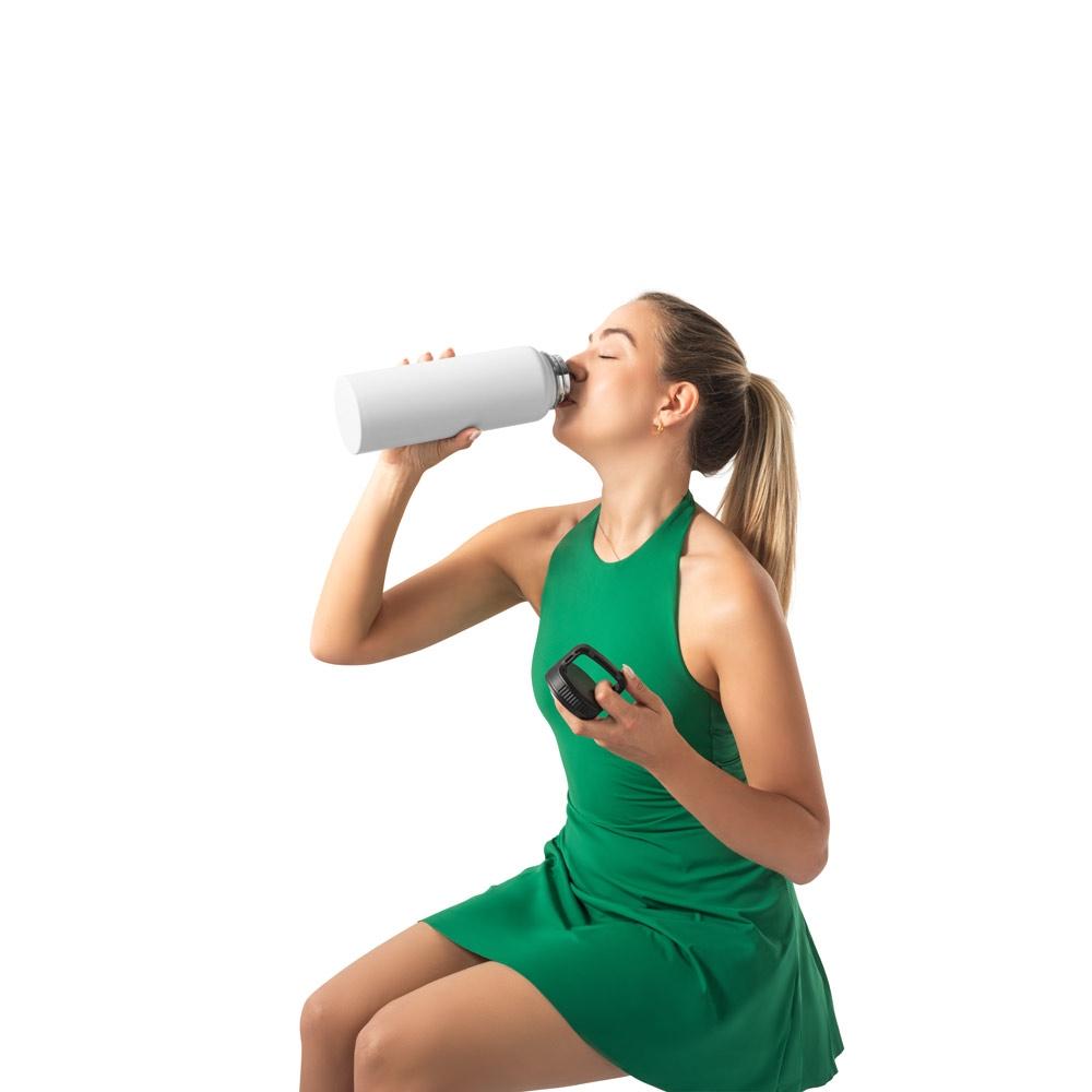 SINNER. Sticlă din oțel inoxidabil reciclat în proporție de 90%, cu o capacitate mare de până la 1200 ml Alb