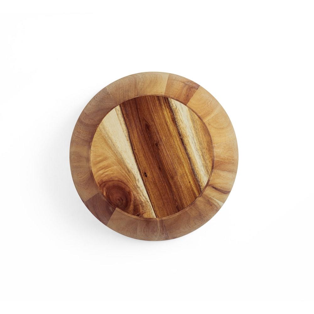 SAGE. Salatieră rotundă din lemn de salcâm Natural închis