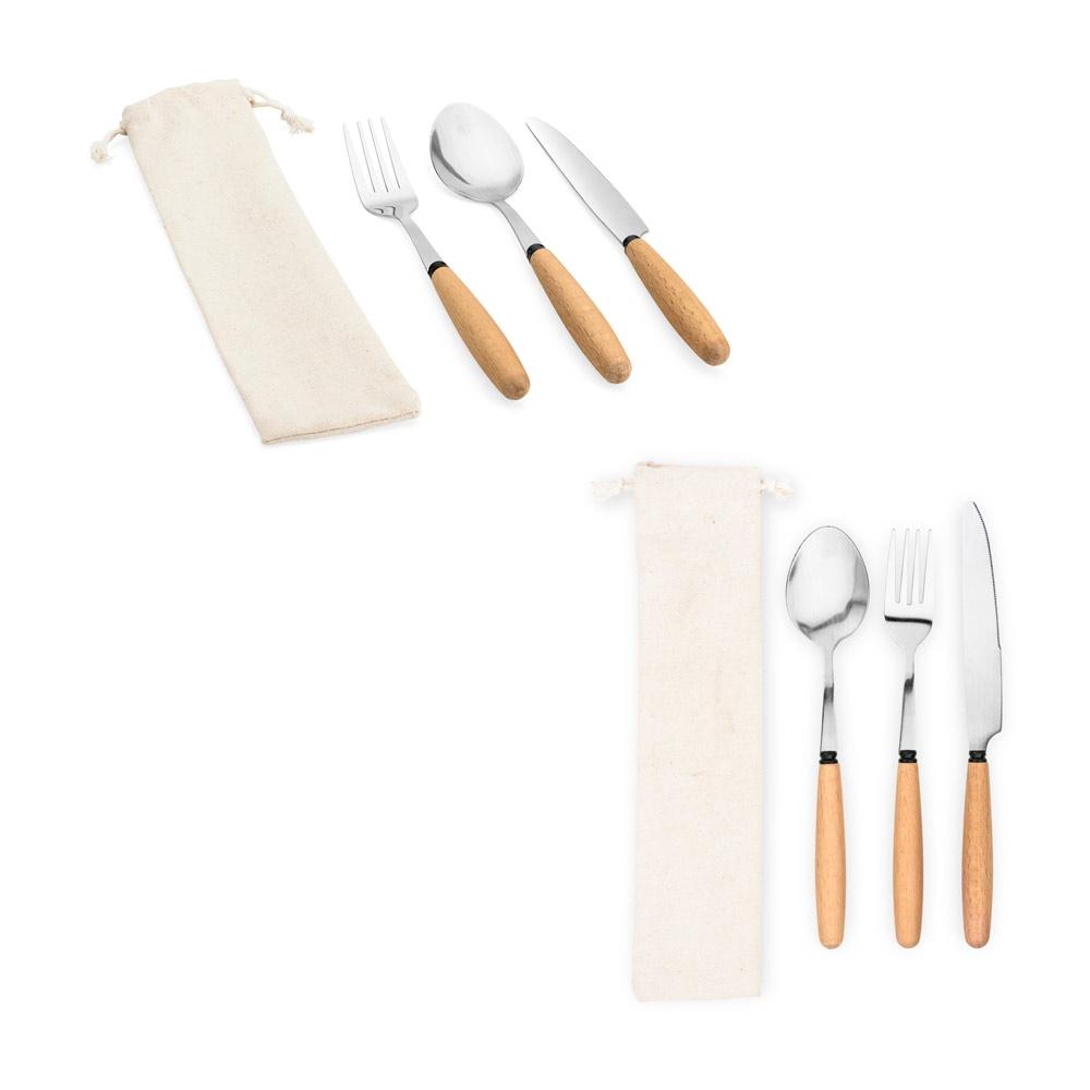 BOULUD. Set de 3 piese în lemn de salcâm Natural