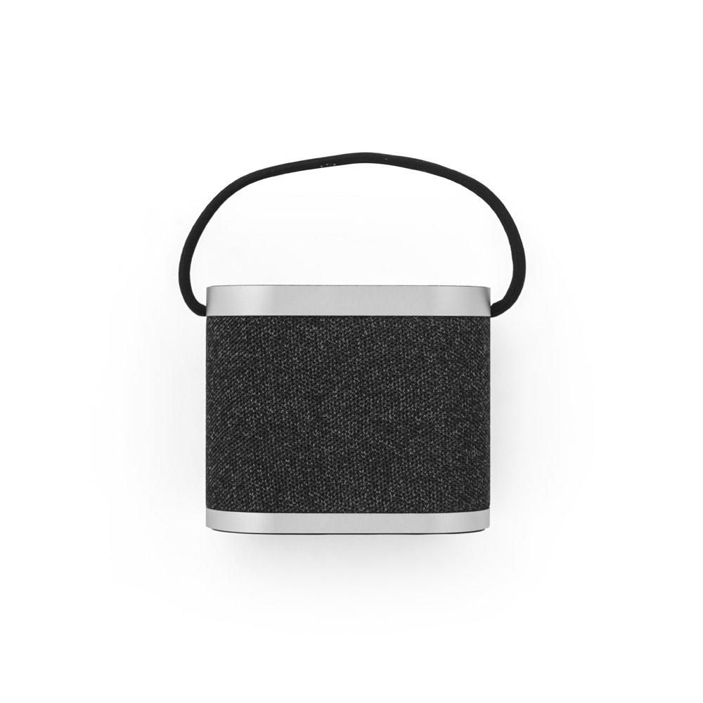 GUETTA. Boxă portabilă 5W cu încărcător wireless super-rapid de 15W, autonomie 2h, din bambus și PET reciclat (100% rPET) Gri închis