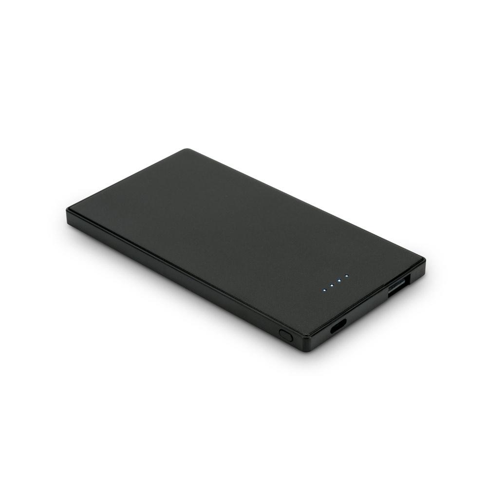 DENNING. Power bank subțire din oțel inoxidabil de 5.000 mAh Negru