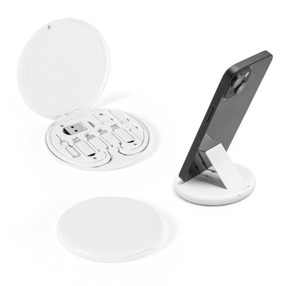 SYSTROM. Set de cablu și adaptor pentru încărcare ultrarapidă ABS 100% reciclat (100% rABS) Alb