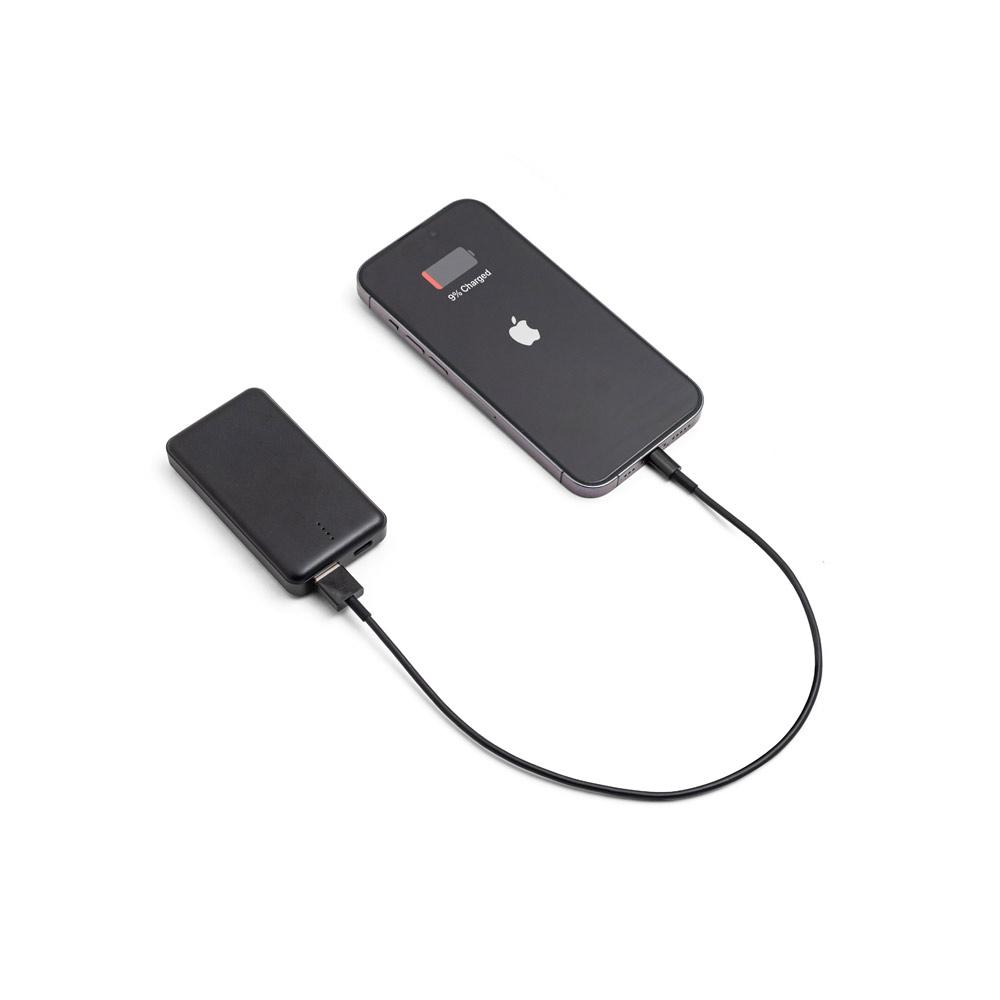 SHERYL. Power bank 4.000 mAh din ABS reciclat (100% rABS) Negru
