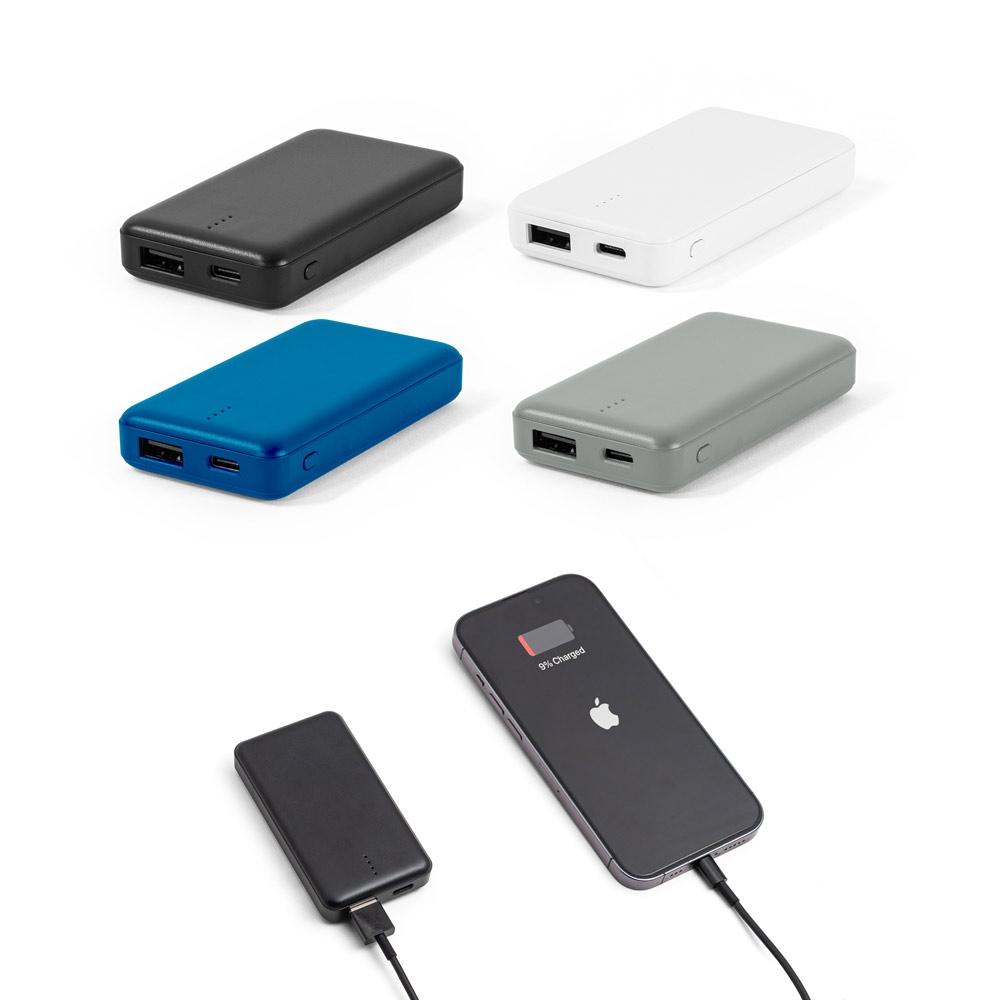 SHERYL. Power bank 4.000 mAh din ABS reciclat (100% rABS) Alb