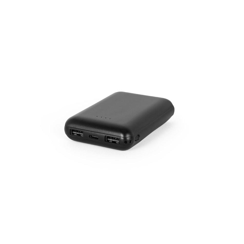 LEAKEY 8. Power bank 8.000 mAh din ABS reciclat (100% rABS) Negru