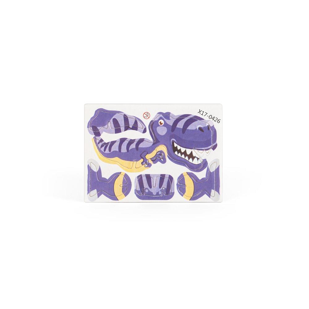 DINOSAURUS. Puzzle 3D din hârtie și EVA în formă de dinozaur Natural