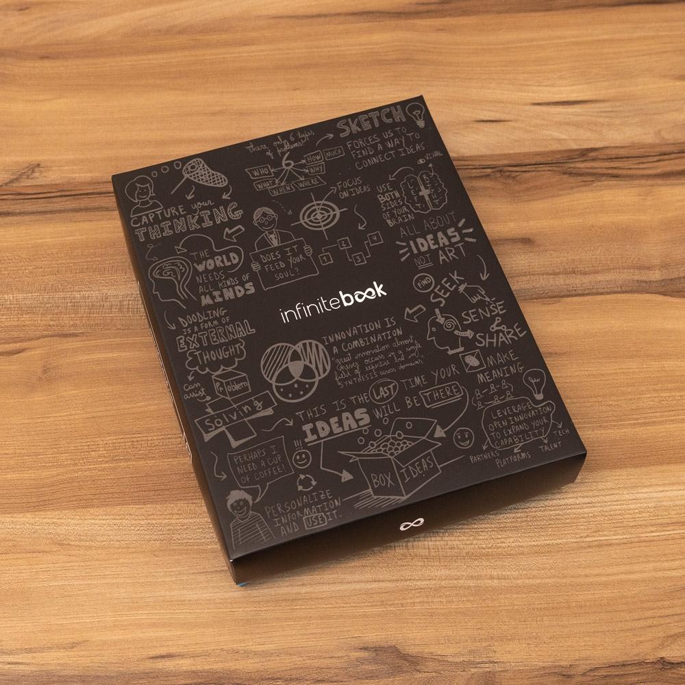 Kit Infinitebook A5 Planner Texture, copertă tare și accesorii curățare Negru