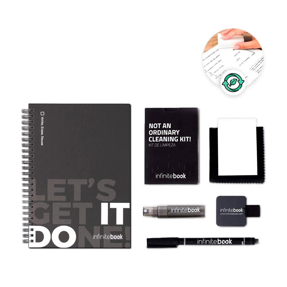 Kit Infinitebook Starter Kit, copertă tare și accesorii curățare Negru